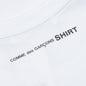 Comme Des Garcons SHIRT Small Back Logo L/S Tee - White