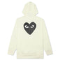 Big Black Heart Hooded Sweatshirt - Ivory