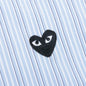 Black Emblem Stripe Button Down - Light Blue