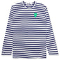 Green Emblem Striped L/S T-Shirt - Navy/White