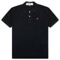 Little Red Heart Polo Shirt - Black