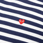 Little Red Heart Striped L/S T-Shirt - Navy/White