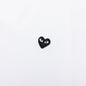 Small Black Heart Button Down - White