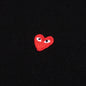 Small Red Heart T-Shirt - Black