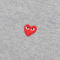 Small Red Heart T-Shirt - Grey