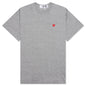 Small Red Heart T-Shirt - Grey