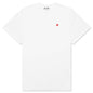 Women's Small Red Heart T-Shirt - White