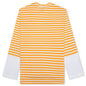 Stripe White T-Shirt - Yellow