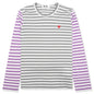 Women's Bi-Color Stripe T-Shirt - Grey/Purple