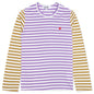 Women's Bi-Color Stripe T-Shirt - Purple/Olive