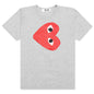 Women's CDG Sideways Heart Tee - Grey
