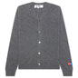 Comme des Garcons PLAY x the Artist Invader Button Cardigan - Grey