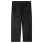 Contrast Cotton Pants - Black