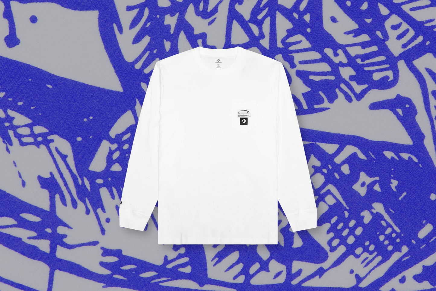 Converse x Joshua Vides Vides Long Sleeve Pocket Tee - White
