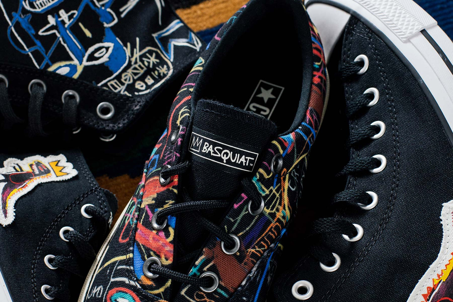 Converse x Jean-Michel Basquiat Skid Grip Ox - Black/Multi/Egret