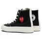 Converse x Comme Des Garcons PLAY All Star Chuck '70 Hi Small Red Heart - Black