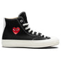 Converse x Comme Des Garcons PLAY All Star Chuck '70 Hi Small Red Heart - Black