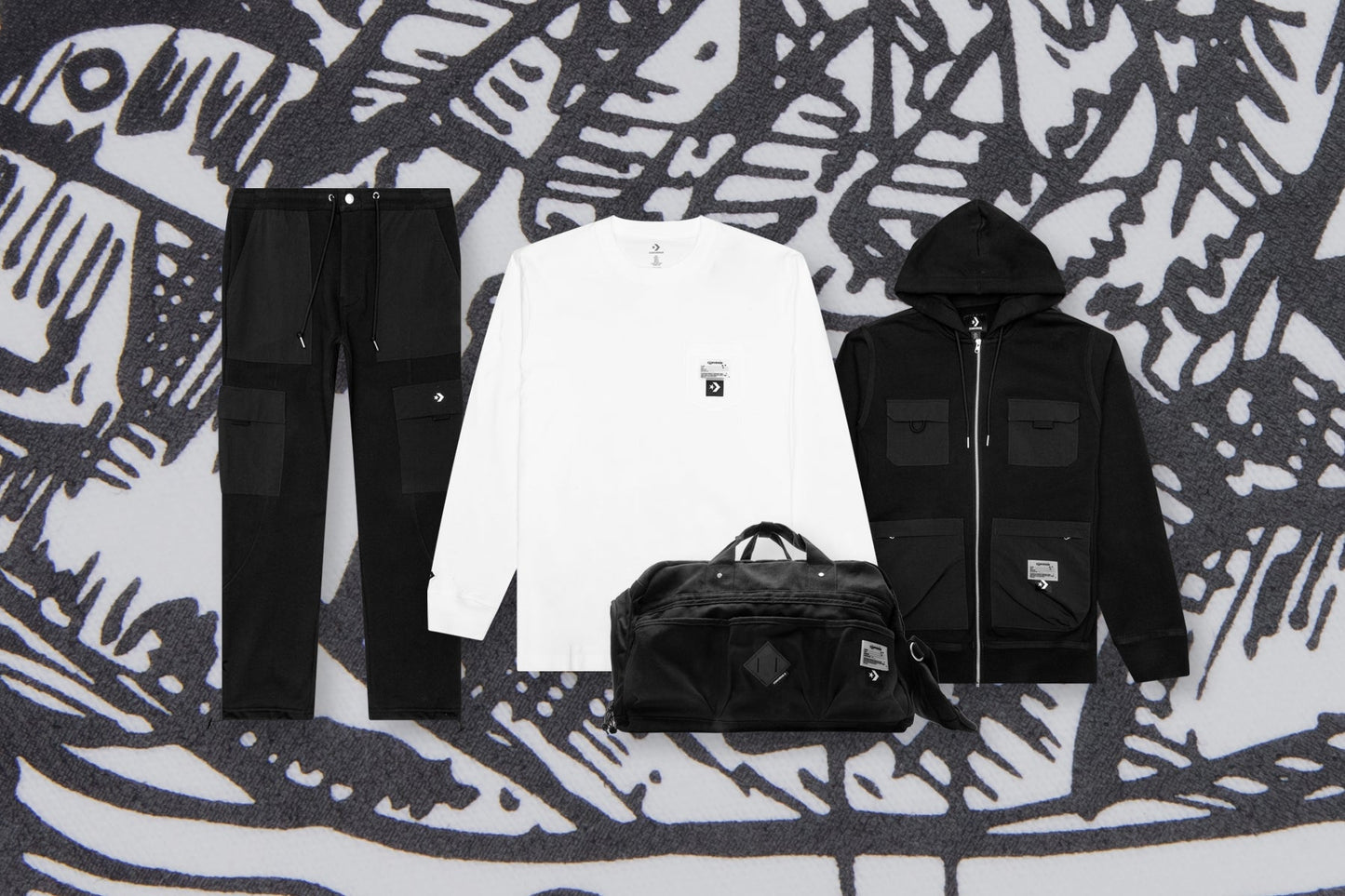 Converse x Joshua Vides Vides Long Sleeve Pocket Tee - White