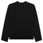 Cotton Slub Rib Crew - Black