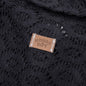 Crochet Button Up - Black