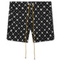 Cross Bandana Swim Short - Black/White