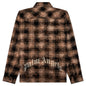 Curved Logo Check Shirt L/S - Brown/Off-White
