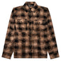 Curved Logo Check Shirt L/S - Brown/Off-White