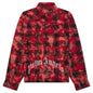Curved Logo Check Shirt L/S - Red/Off-White