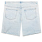 Cutted Belt Low Rise Denim Shorts - Pale Blue