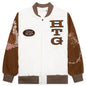 Holiday Honor the Gift Letterman Jacket - Bone