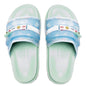 J Balvin x Super Play SP Sandals - Celestine Blue/White/Enamel Green