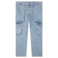 Denim Logo Cargo Pants - Light Wash