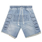 Denim Moto Short - Blue Denim