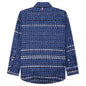 Denim Ribbon Tweed Oversized Shirt Jacket - Medium Blue