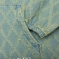 Diamond Jacquard Zip Hoodie - Light Indigo