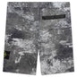 Dissolving Grid Camo Comfort Fit Bermuda Shorts - Grey