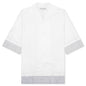 Double Layer Short Sleeve Shirt - White