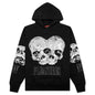 Double Skull Hoodie - Black
