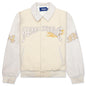 Dragon Embroidered Varsity Jacket - Off White