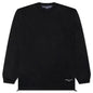 Drawstring Knit Sweatshirt - Black