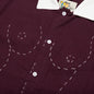 Embroidered Figure Shirt - Wine