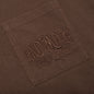 Embroidered Pocket Tee - Brown