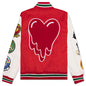 Patches Varsity Jacket - Red
