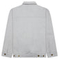 Face Embroidered Denim Jacket - Grey