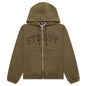 Faded Graphic Zip Hoodie - Olive