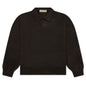 Knit L/S Polo - Off Black