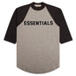 Essentials Kid's 3/4 Sleeve Baseball Tee - Dark Oatmeal