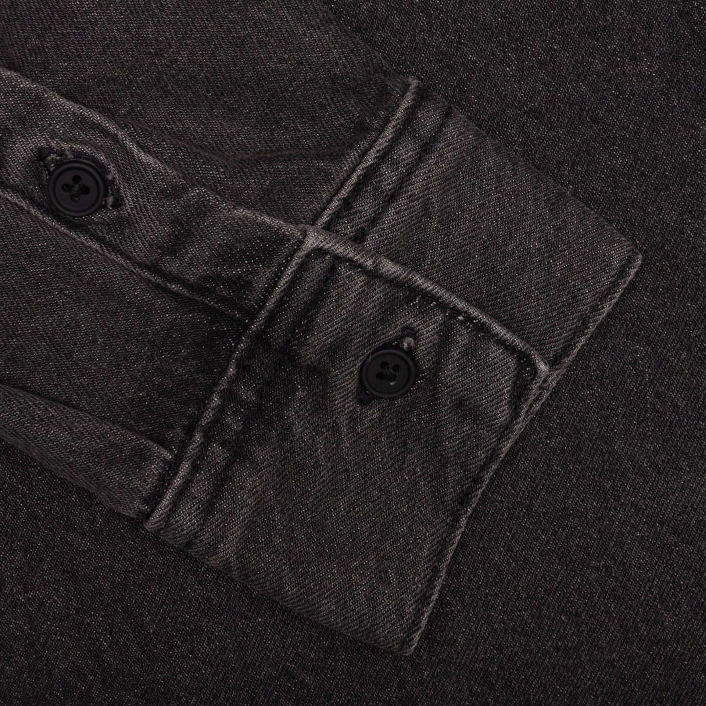 Essentials Kid's L/S Denim Shirt - Black