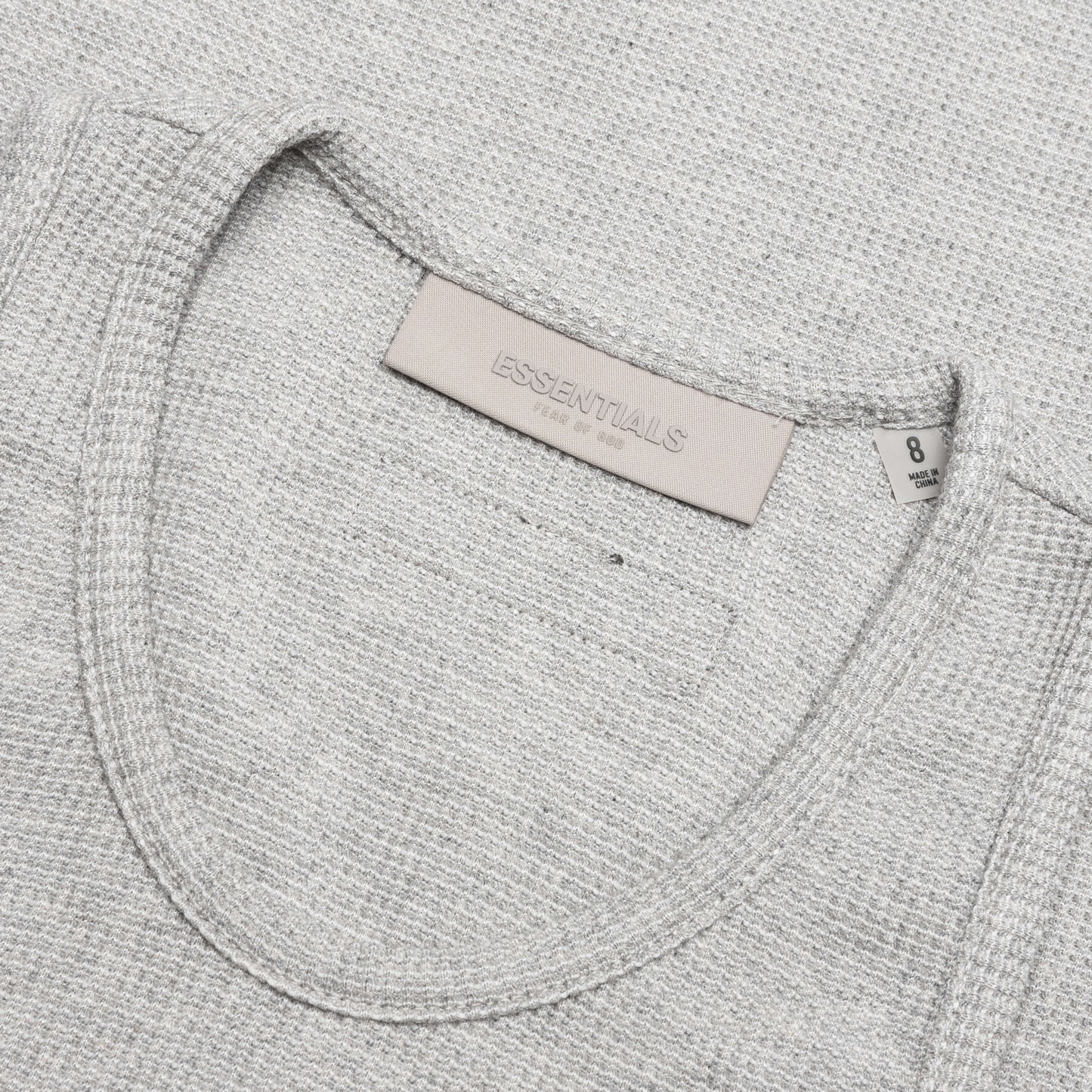 Essentials Kid's Waffle Tank - Dark Oatmeal