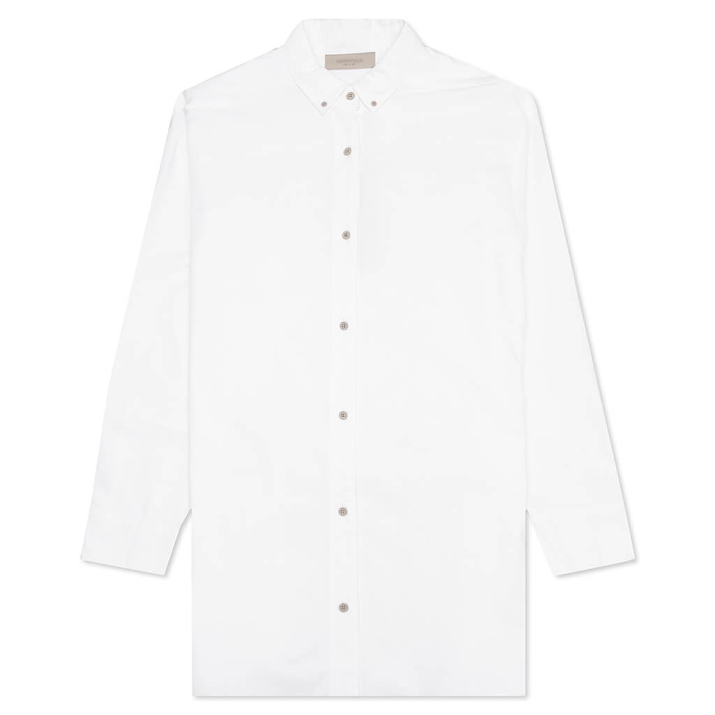 Essentials Women's Oversized Oxford - White